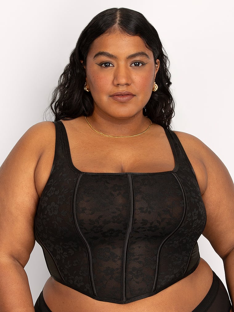 No-Show Lace Corset Top