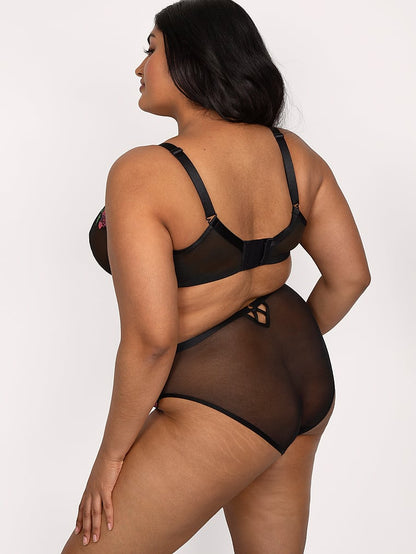 Lush Embroidery Strappy Back Brief