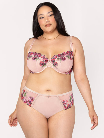 Lush Embroidery Strappy Back Brief