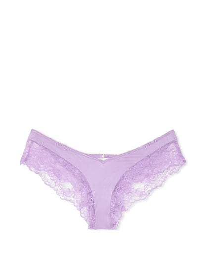 Rose Lace-Trim High-Leg Cheeky Panty