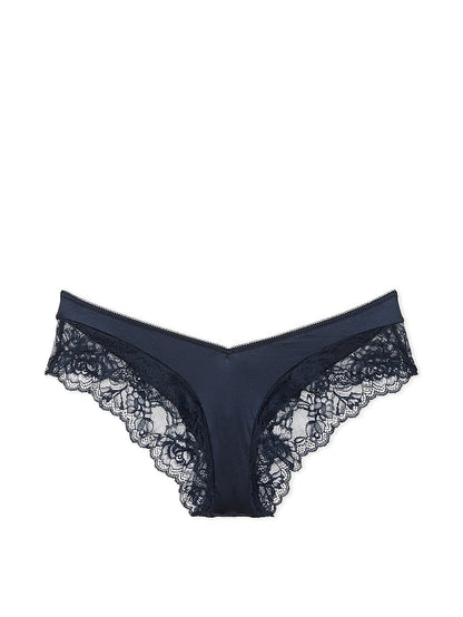 Rose Lace-Trim High-Leg Cheeky Panty