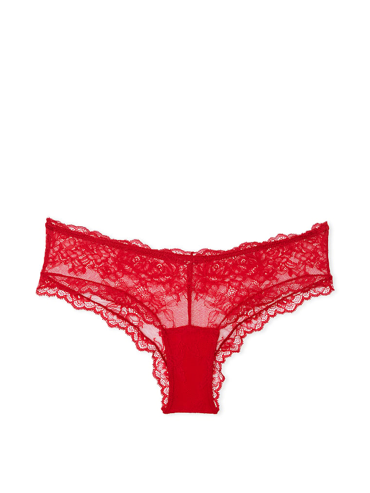 Rose Lace Crotchless Cheeky Panty