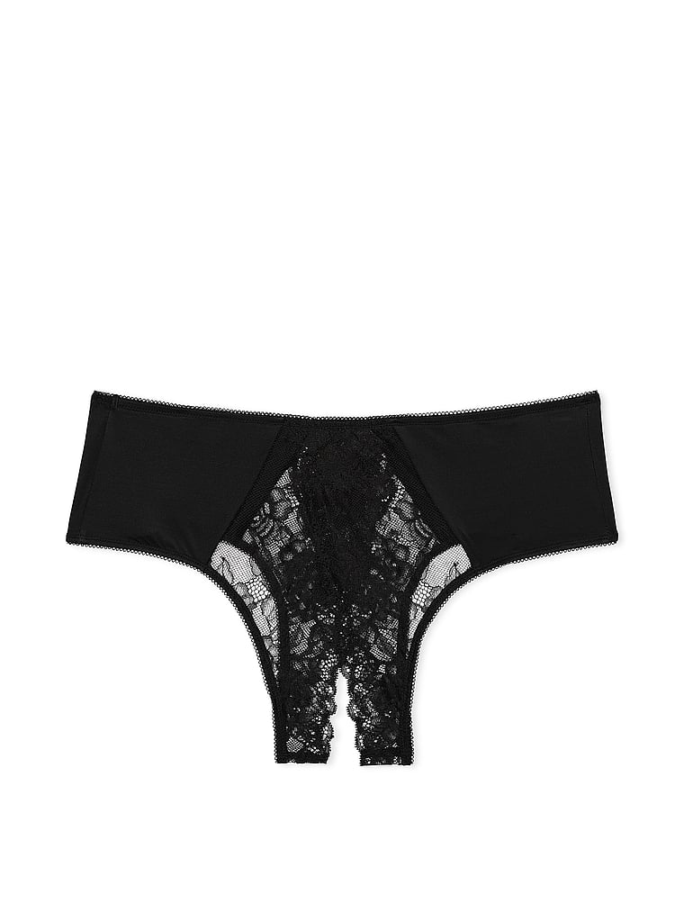 Rose Lace Crotchless Cheeky Panty