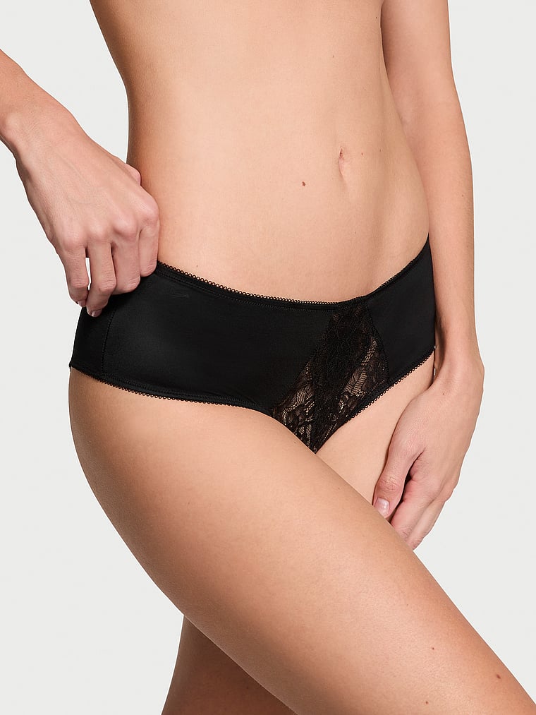 Rose Lace Crotchless Cheeky Panty