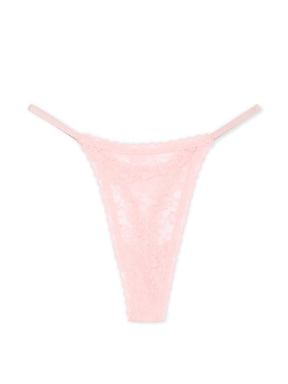 Lace Heart Blooms String Thong Panty