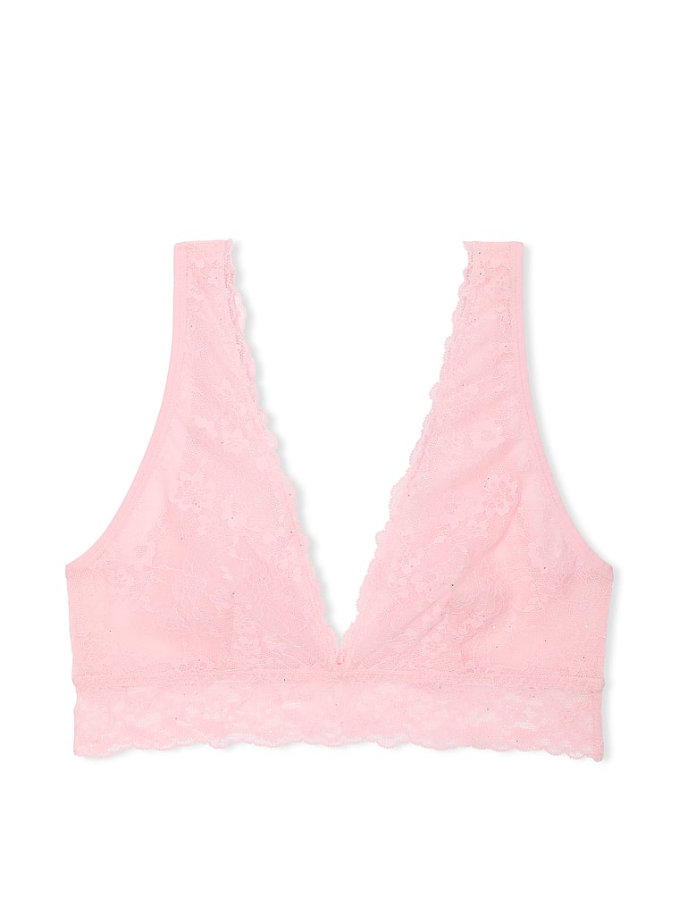 Sexy Tee Sequin Posey Lace Triangle Bralette