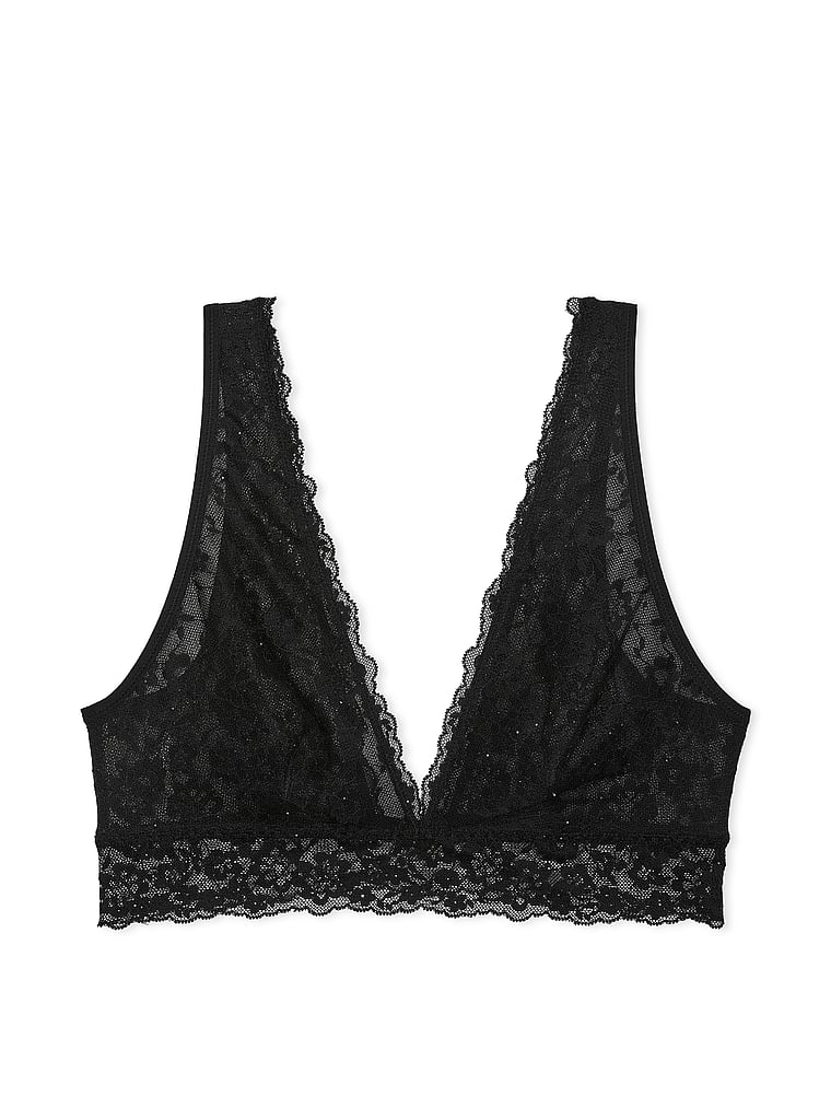 Sexy Tee Sequin Posey Lace Triangle Bralette