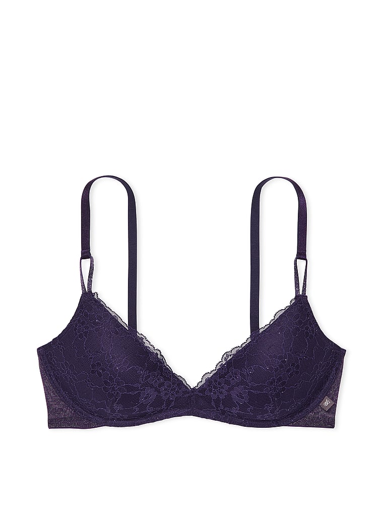 Sexy Tee Sequin Posey Lace Wireless Push-Up Bra