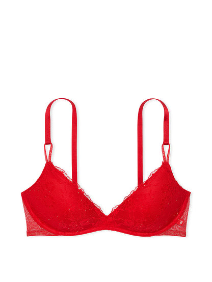 Sexy Tee Sequin Posey Lace Wireless Push-Up Bra