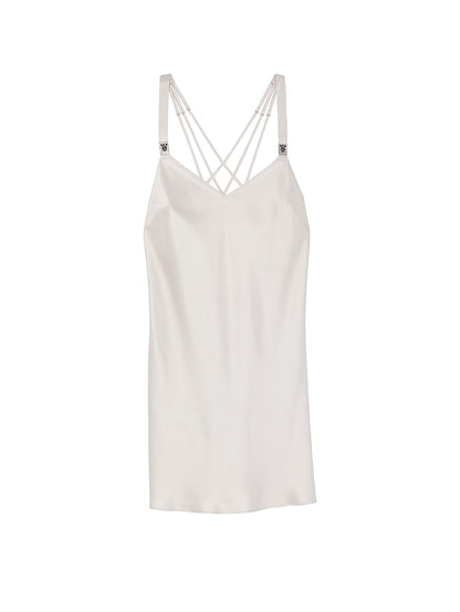 Scattered Shine Strap Satin Strappy-Back Slip