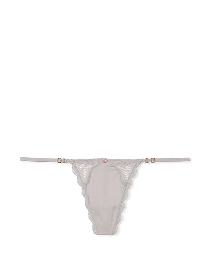 Lace-Trim Adjustable V-String Panty