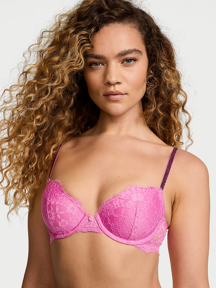 Twinkle Strap Lace Classic-Coverage Demi Bra