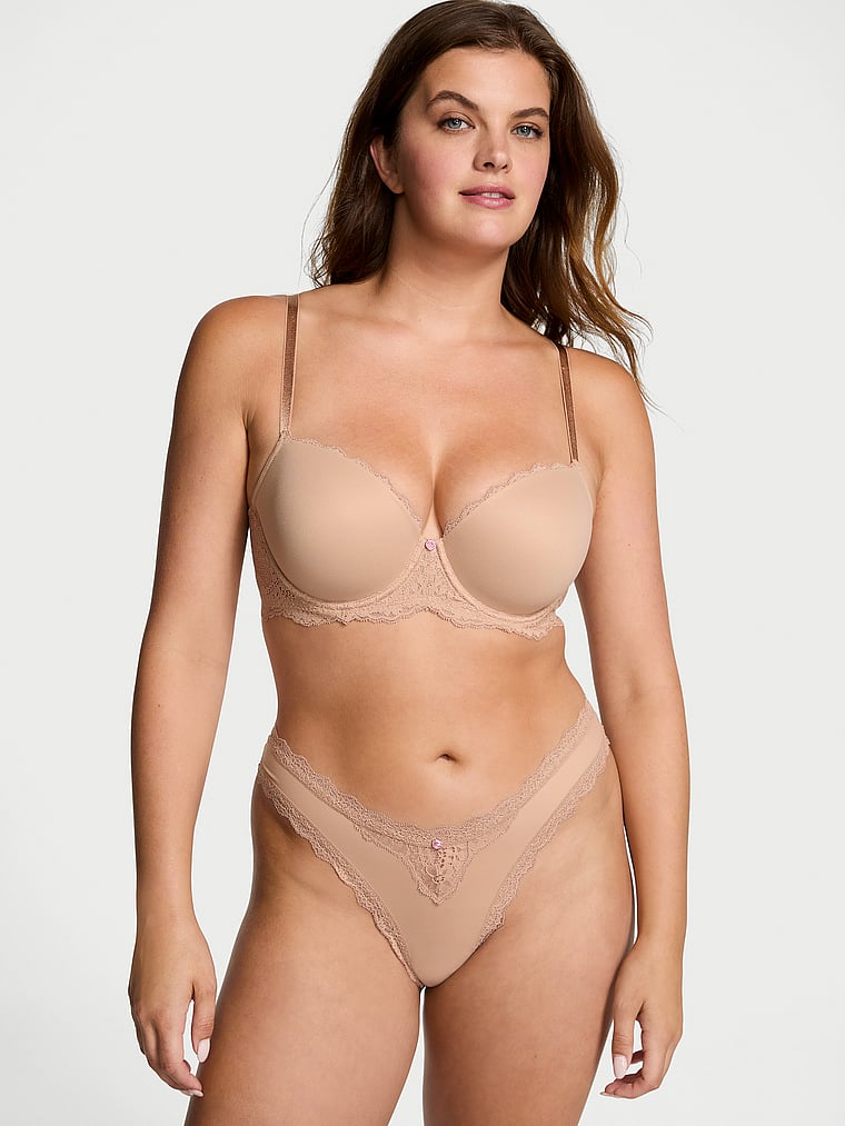 Lace Lightly Lined Classic Coverage Demi Bra