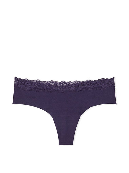 No-Show Lace-Waist Thong Panty