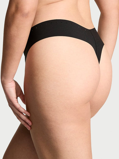 No-Show Shine-Trim Thong Panty