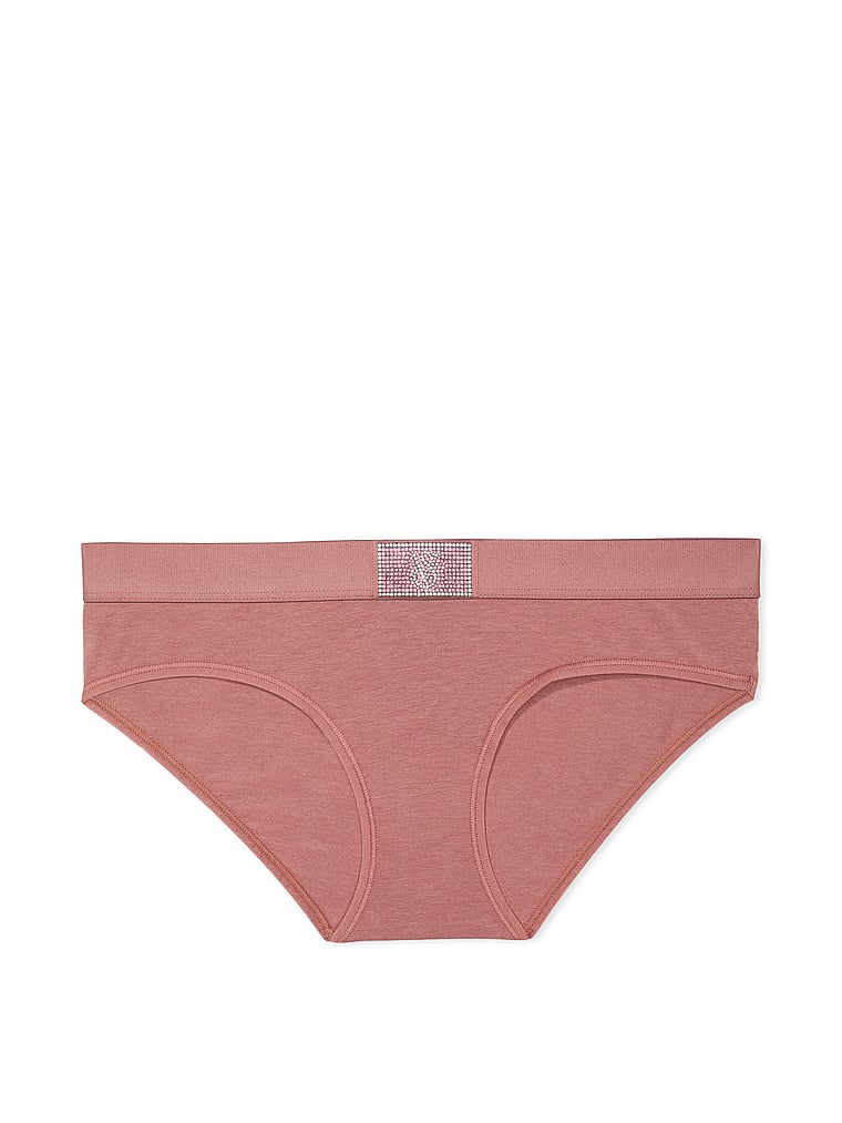 Logo Cotton Shine Patch Hiphugger Panty