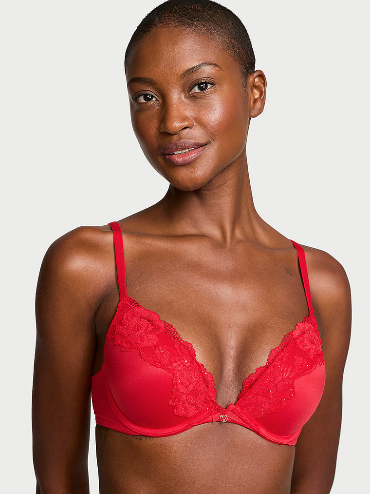 Lace-Trim Push-Up Bra