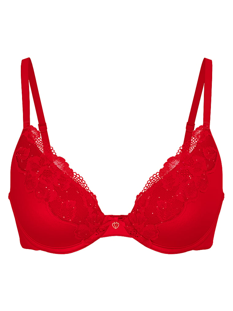 Lace-Trim Push-Up Perfect Shape Bra