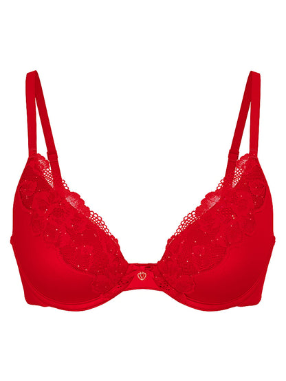 Lace-Trim Push-Up Perfect Shape Bra