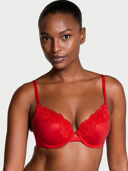 Lace-Trim Push-Up Perfect Shape Bra