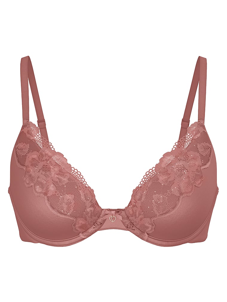 Lace-Trim Push-Up Perfect Shape Bra