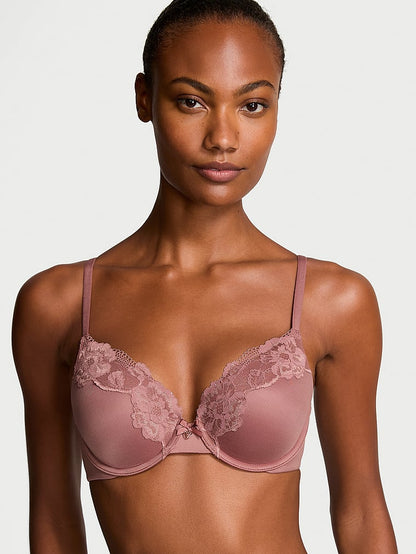 Lace-Trim Push-Up Perfect Shape Bra