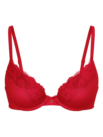 Lace-Trim Lightly Lined Full-Coverage Bra