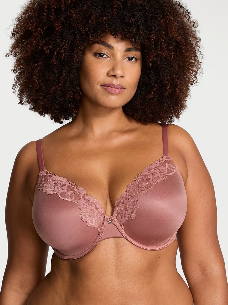 Lace-Trim Lightly Lined Full-Coverage Bra