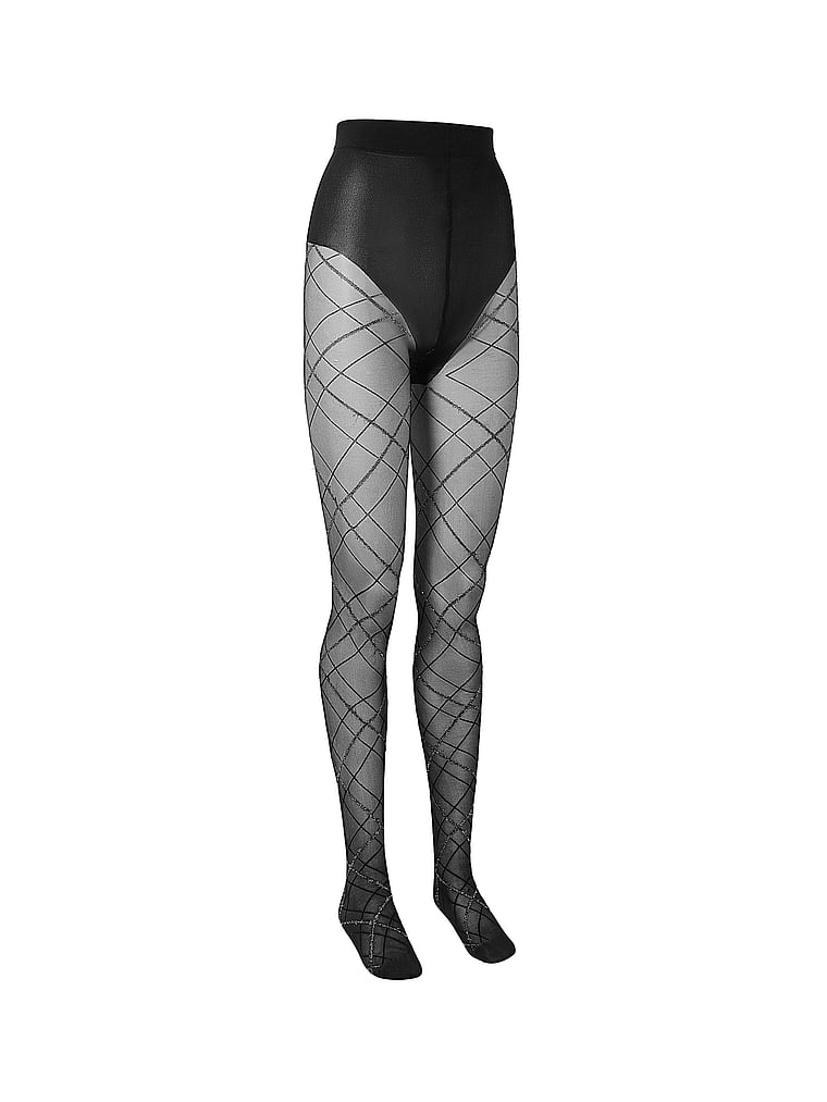 Criss-Cross Lurex Shine Pantyhose