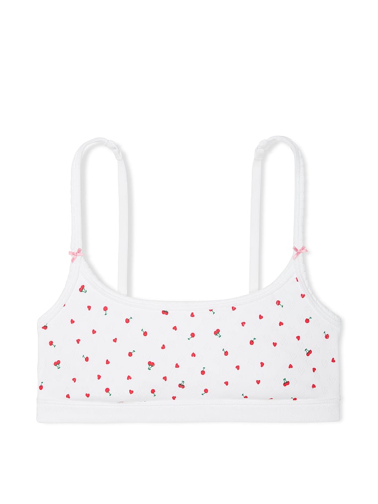 Cotton Scoop Bralette  Cotton Heart Pointelle