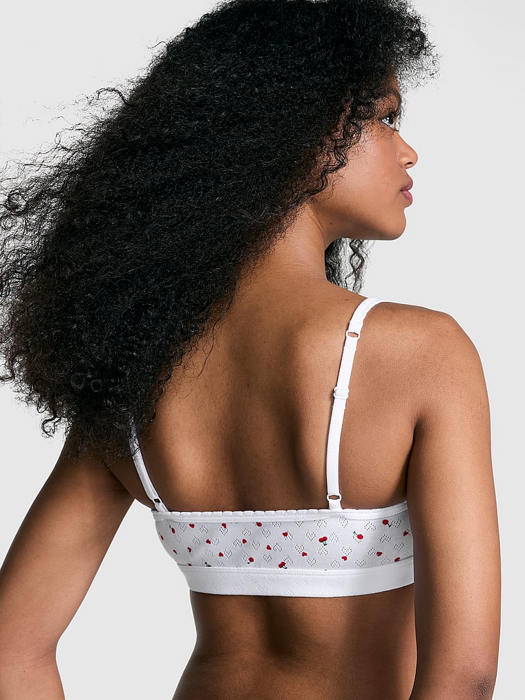 Cotton Scoop Bralette  Cotton Heart Pointelle