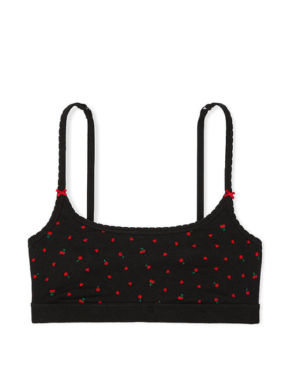 Cotton Scoop Bralette  Cotton Heart Pointelle