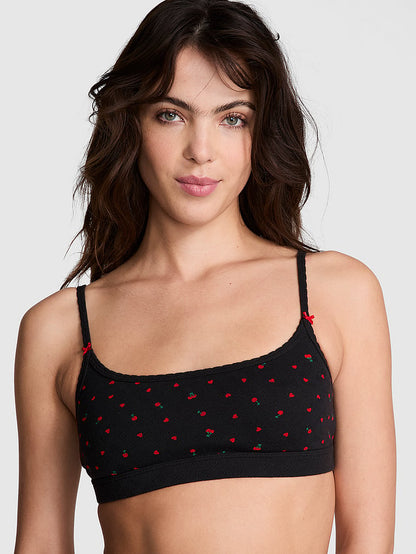 Cotton Scoop Bralette  Cotton Heart Pointelle