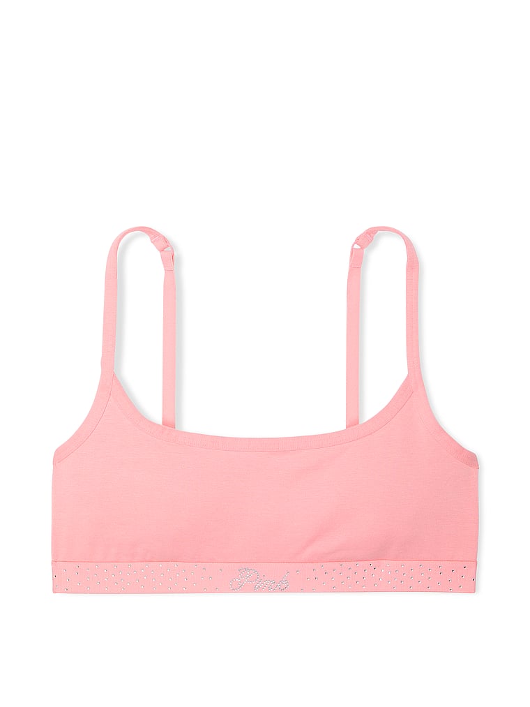 Cotton Scoop Bralette Bling Logo