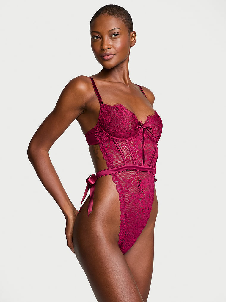 Wicked Unlined Lace Teddy