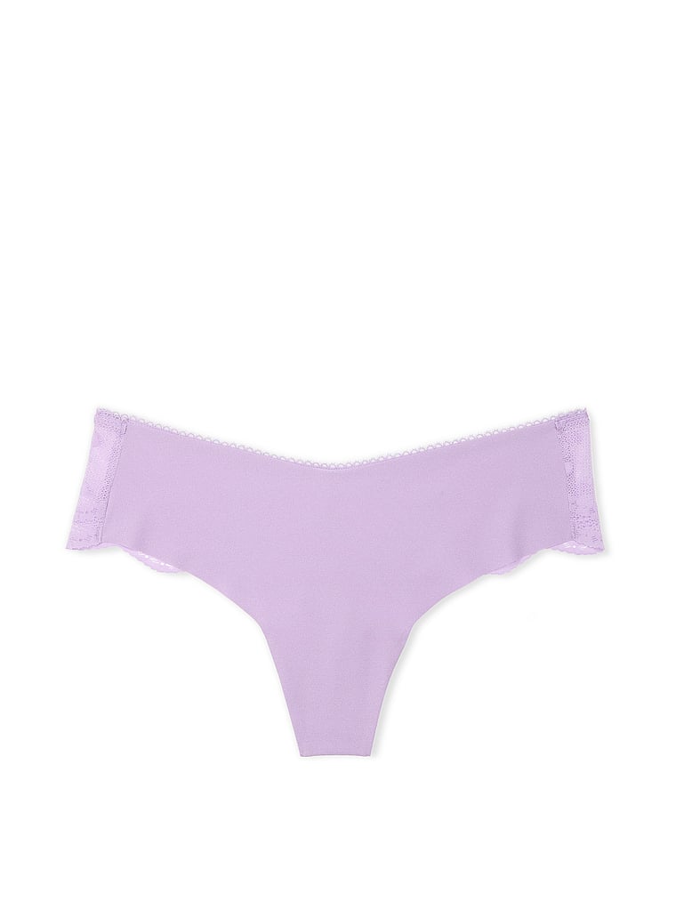 No-Show Heart Mesh-Back Thong Panty