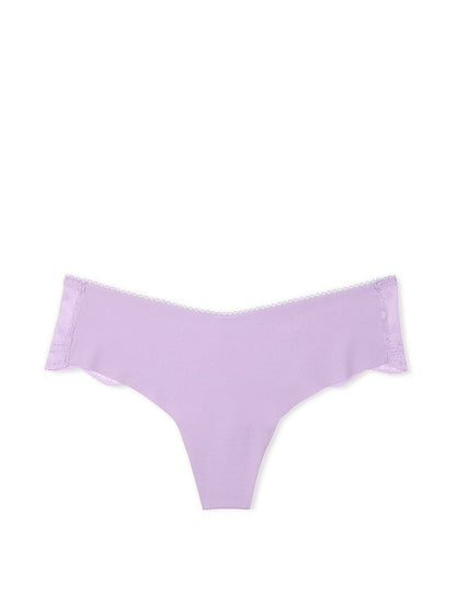 No-Show Heart Mesh-Back Thong Panty