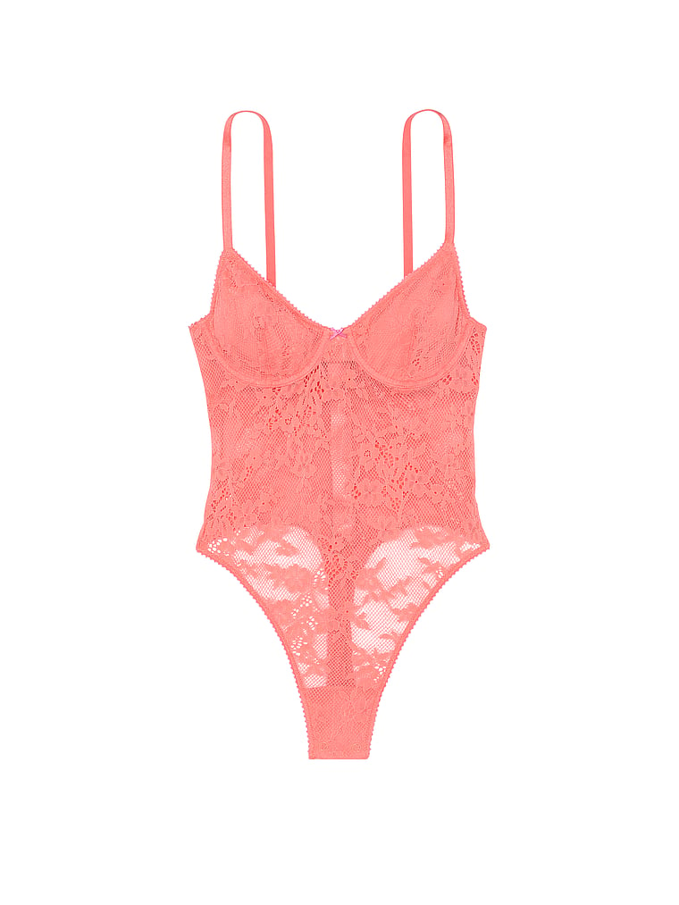 Tease Lace Unlined Demi Bodysuit