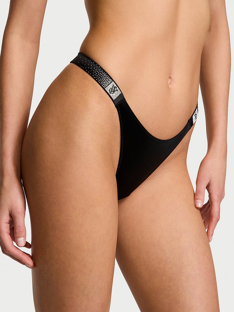 Scattered Shine Strap Brazilian Panty