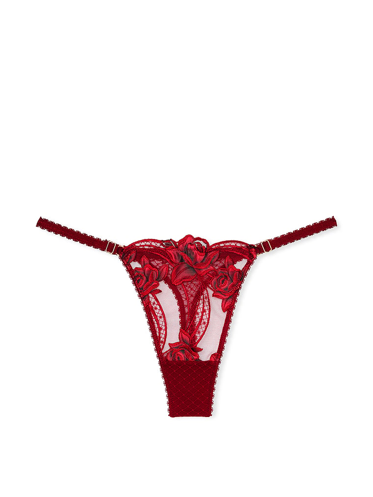 Red Rose Adjustable Thong Panty