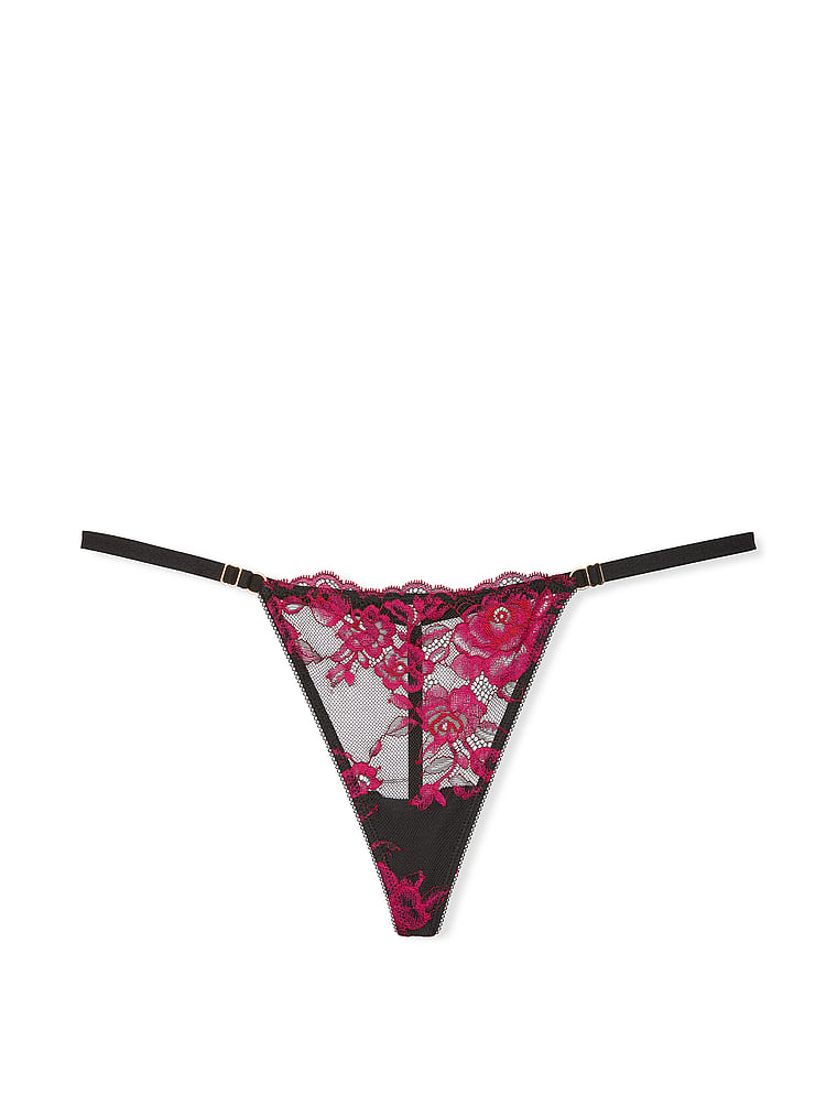 Rose Lace Adjustable V-String Panty