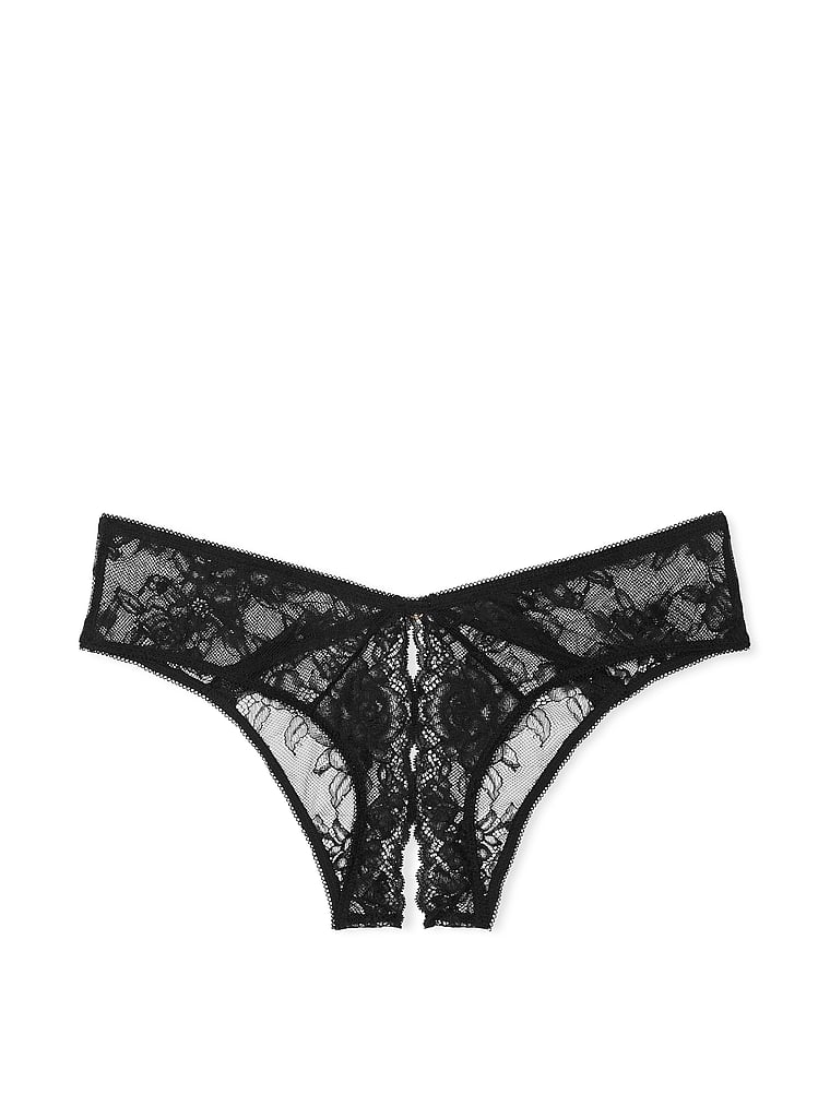 Rose Lace Crotchless Cheeky Panty