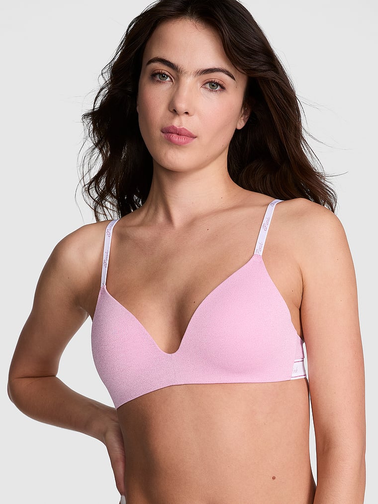 Wear Everywhere Push-Up Wireless Bra Sparkle Knit