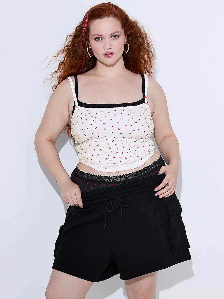 Cotton Heart Pointelle Corset Top