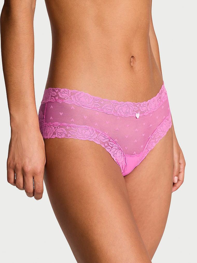 Lace Heart Blooms Cheeky Panty