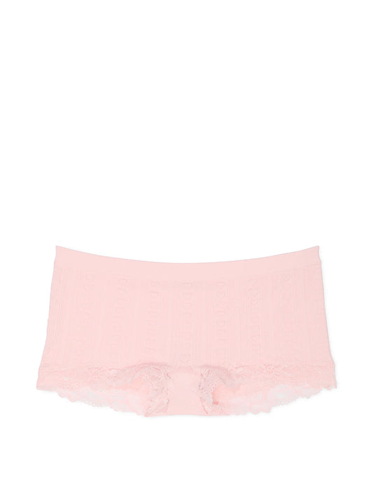 Seamless Heart Pointelle Boyshort Panty