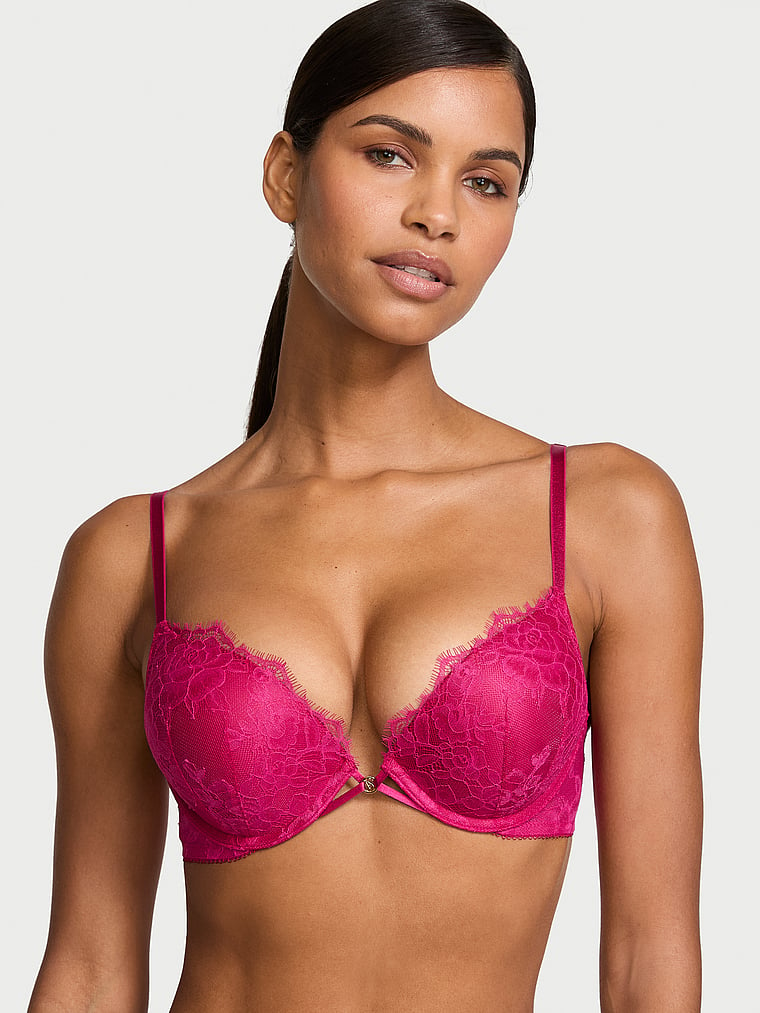 Bombshell Add-2-Cups Rose Lace Push-Up Bra