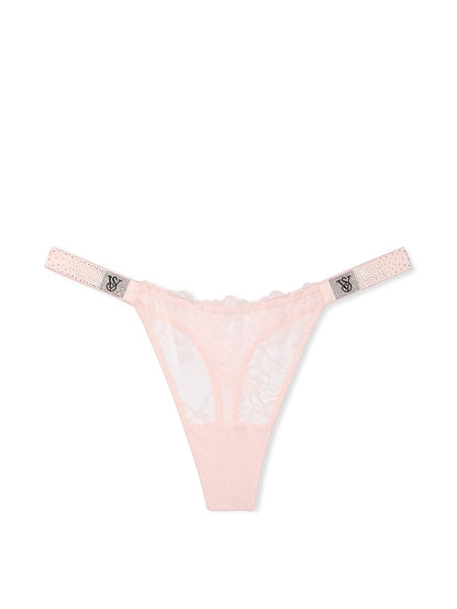 Scattered Shine Strap Lace Thong Panty