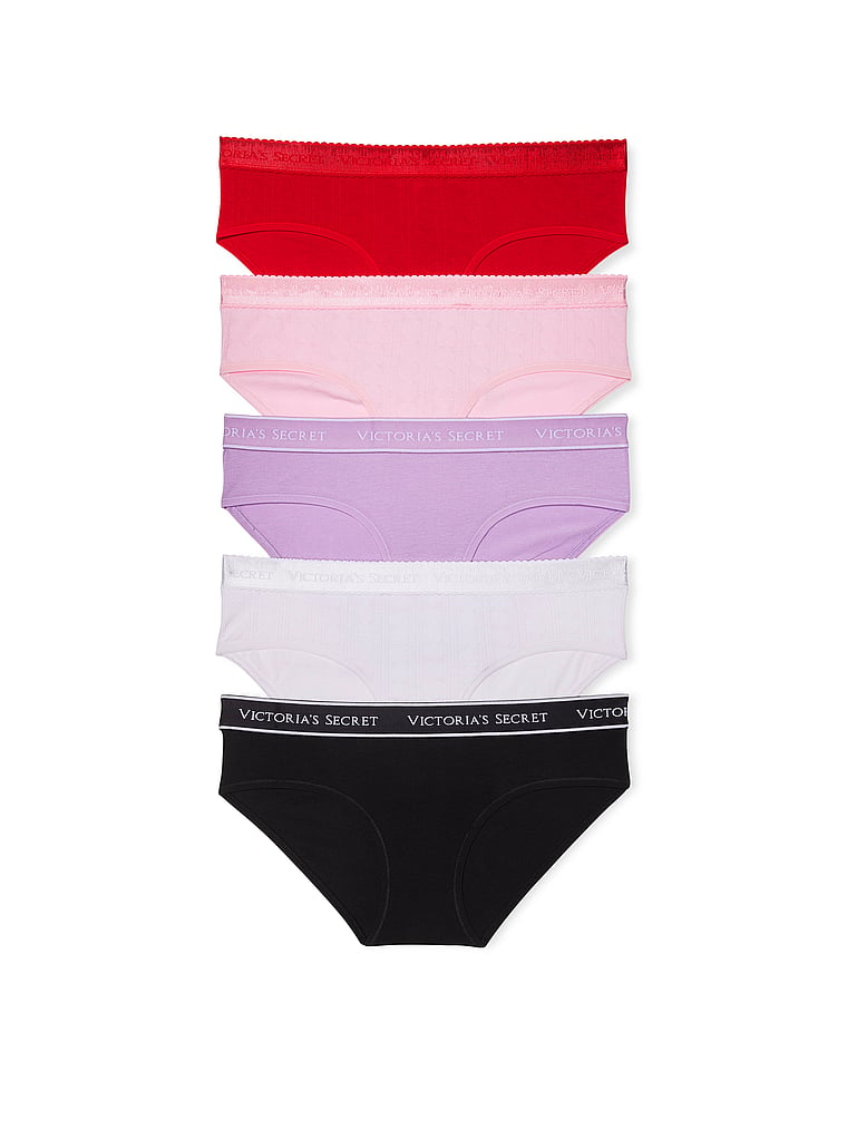 5-Pack Logo Cotton Hiphugger Panties