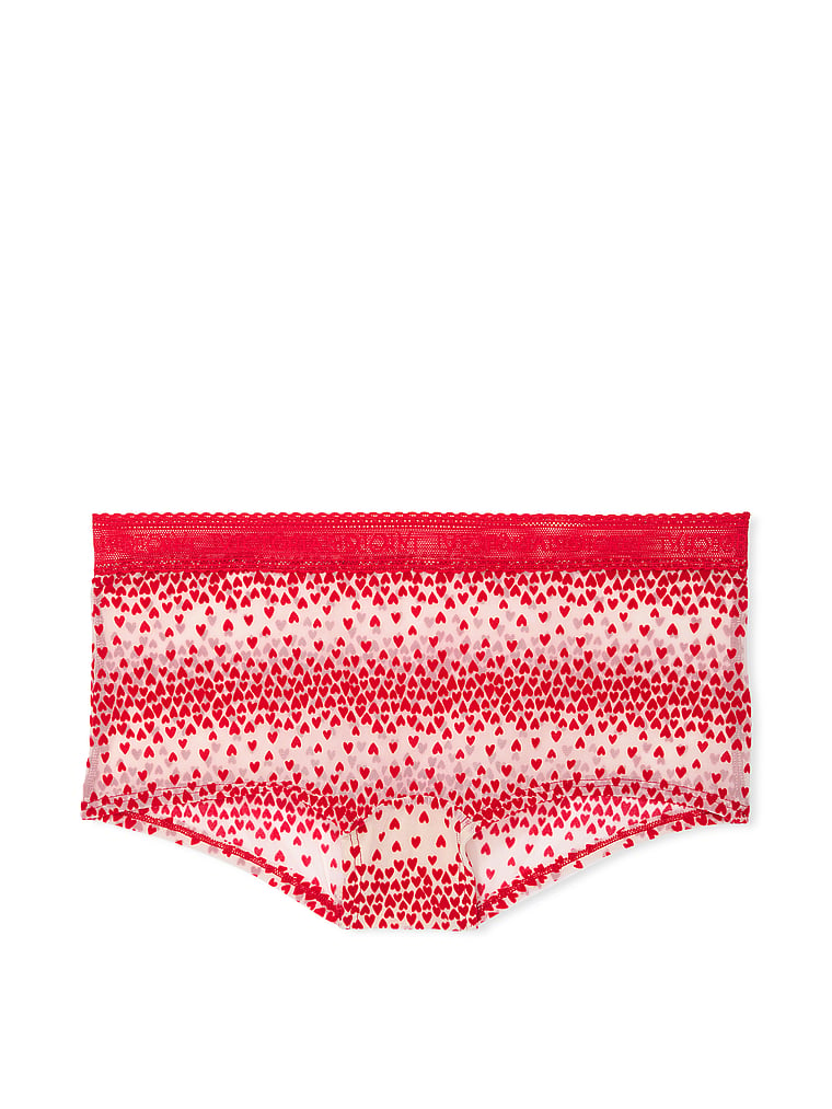 Logo Flocked Hearts Shortie Panty